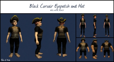 Black Corsair Eyepatch and Hat