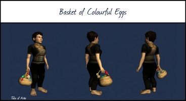 Basket of Colourful Eggs