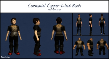 Ceremonial Copper-Inlaid Boots